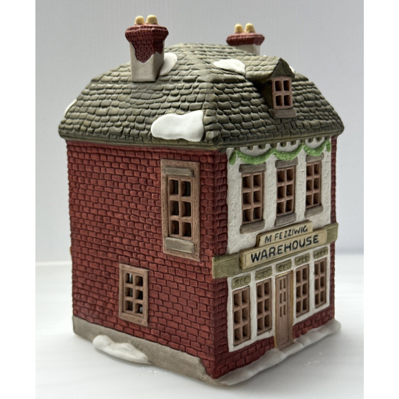 Vintage Dept 56 Dickens Village Series A Christmas Carol Fezziwig Warehouse Read - Picture 3 of 12